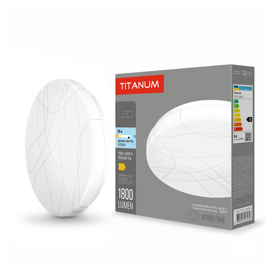 Світ-к LED 24W 1800Lm 5000K 220V Криві лінії TLCL-245CL