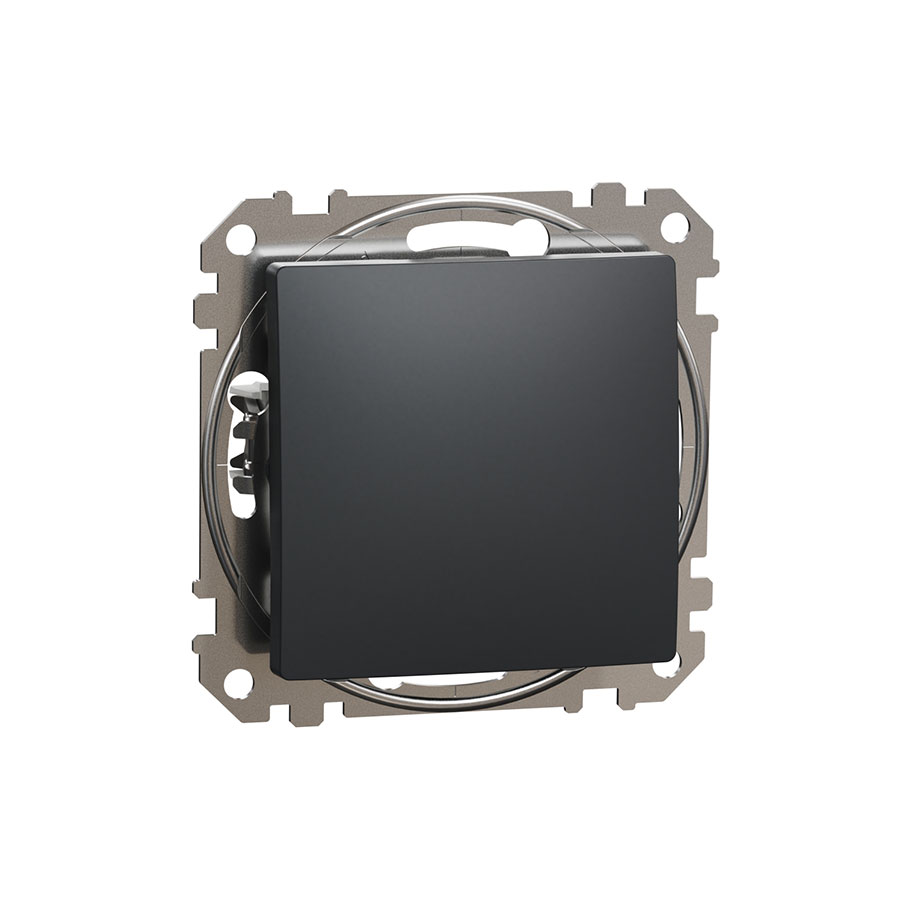Одноклавішний вимикач Чорний Sedna Design SDD114101