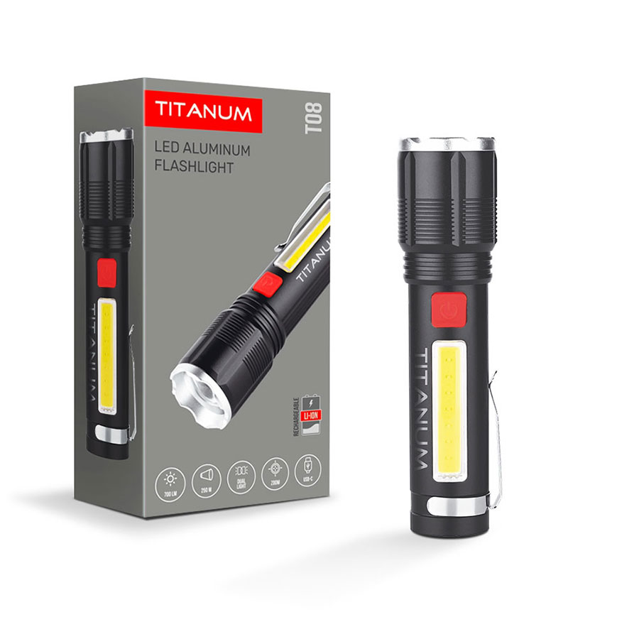 Ліхтарик LED 700Lm 6500K TITANUM TLF-T08