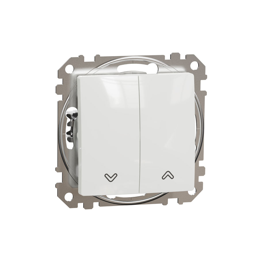 Кнопковий вимикач для жалюзі Білий Sedna Design SDD111114