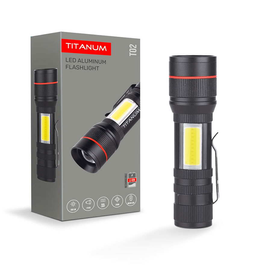Ліхтарик LED 200Lm 6500K TITANUM TLF-T02