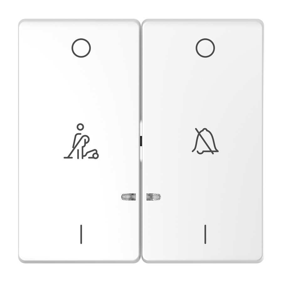 Клавіша 2-а для кнопкових вимикачів з підсвіткою дзвінок/покоївка Білий Лотос Merten D-Life