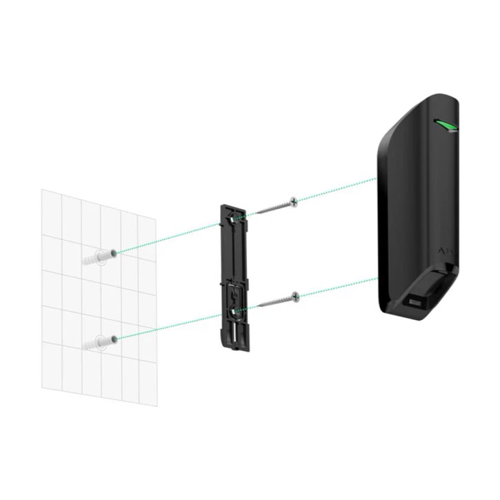 Кріпильна панель Ajax SmartBracket для MotionProtect Curtain Black