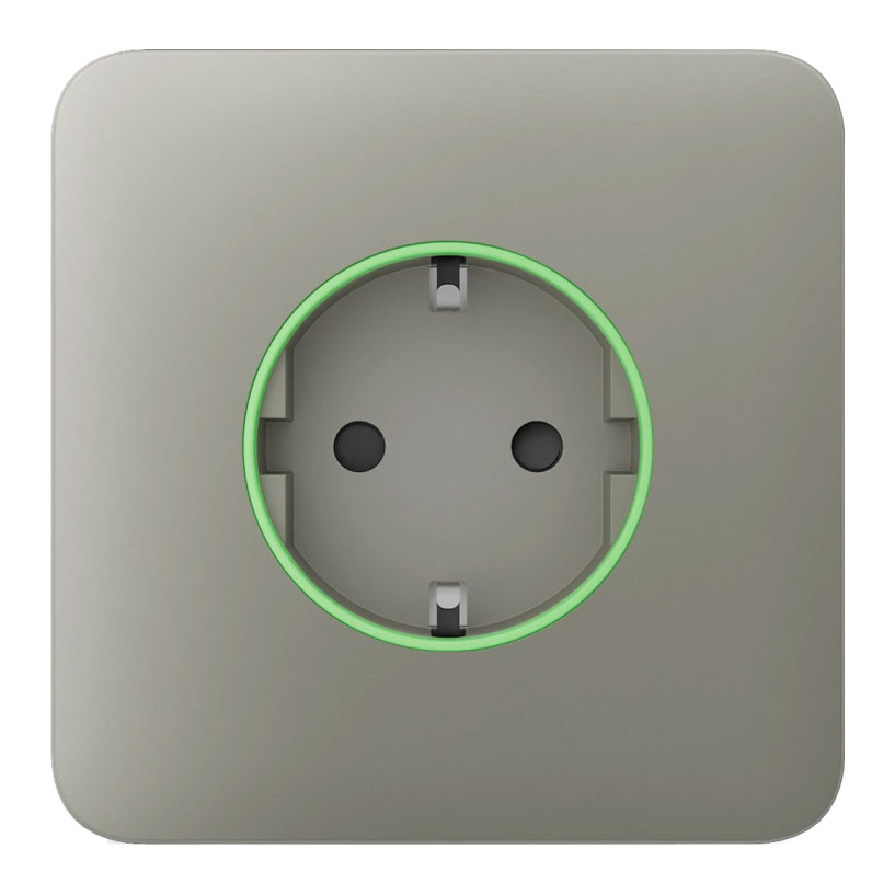 Передня панель для вбудованої розетки Ajax SoloCover (smart) Olive