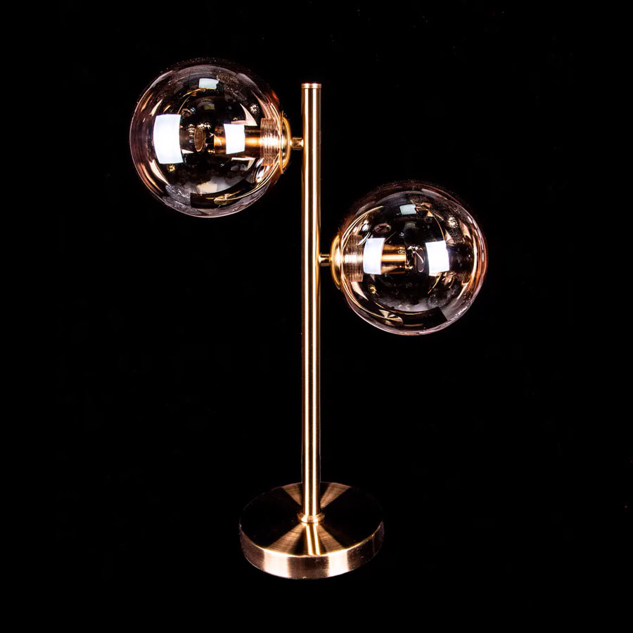 Настільна лампа P9-2780/2T copper/amber ball