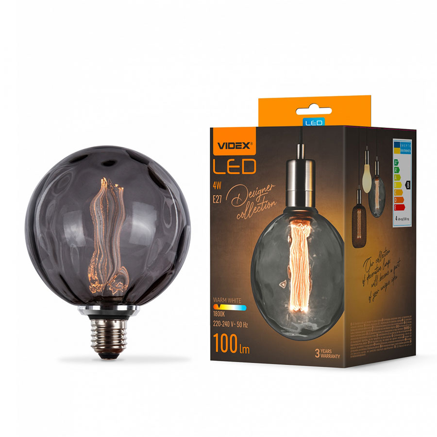 Лампа LED-нитка G125 4W 100Lm E27 1800K 220V Smoke VL-DI-G125FC1980S