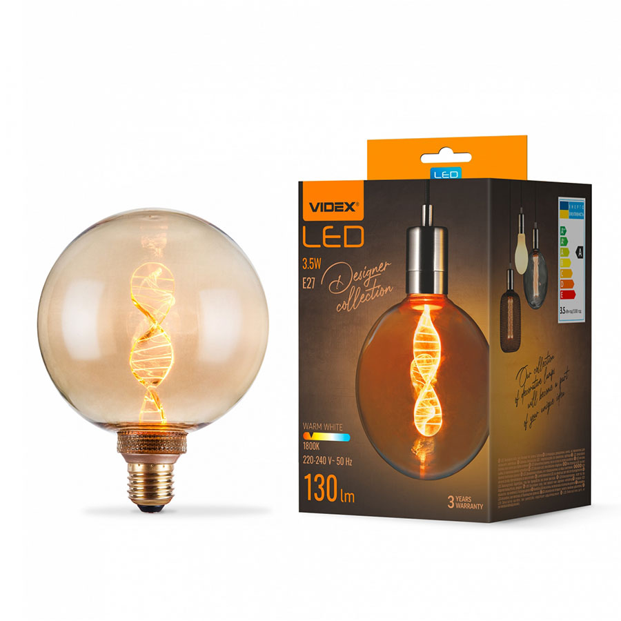 Лампа LED-нитка G125 3.5W 130Lm E27 1800K 220V Amber VL-DNA-G125-A