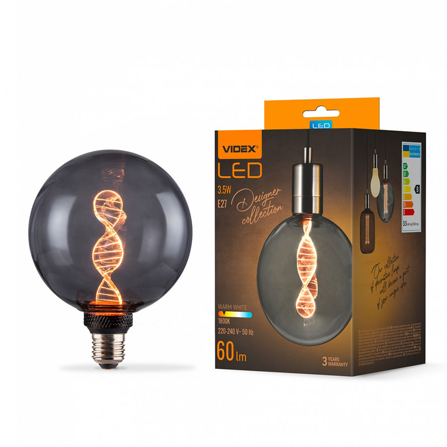Лампа LED-нитка G125 3.5W 60Lm E27 1800K 220V Smoky VL-DNA-G125-S