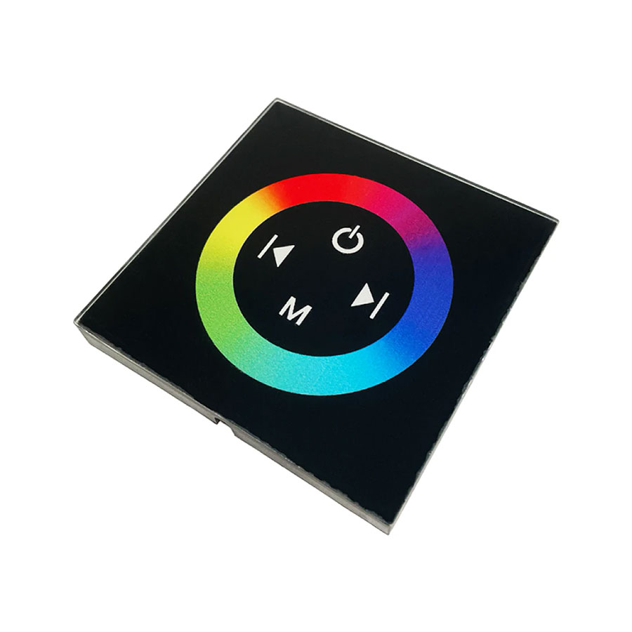 #181 RGB Контролер з клемами чорний 12A DC12-24V- Сенсорна панель 4 кнопки