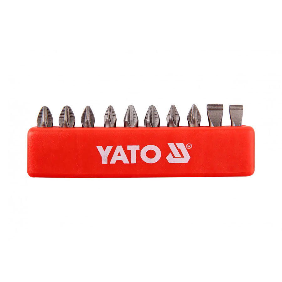 Набір насадок викруткових YATO 1/4″ 25 мм 10 шт YT-0482