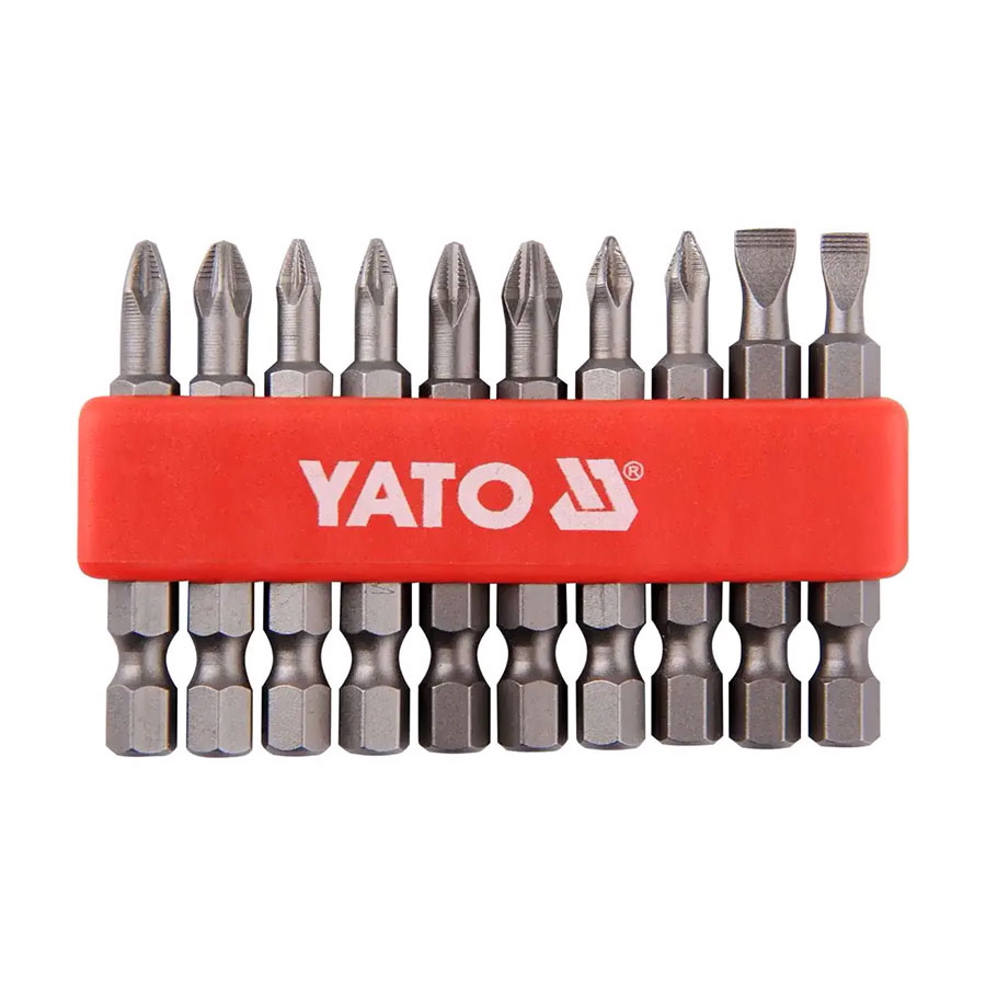 Набір насадок викруткових YATO 1/4″ 50 мм 10 шт YT-0483