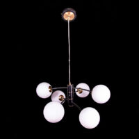 Люстра P9-2777/6/CB copper/white ball 24V Вольтметр + годинник + термометр