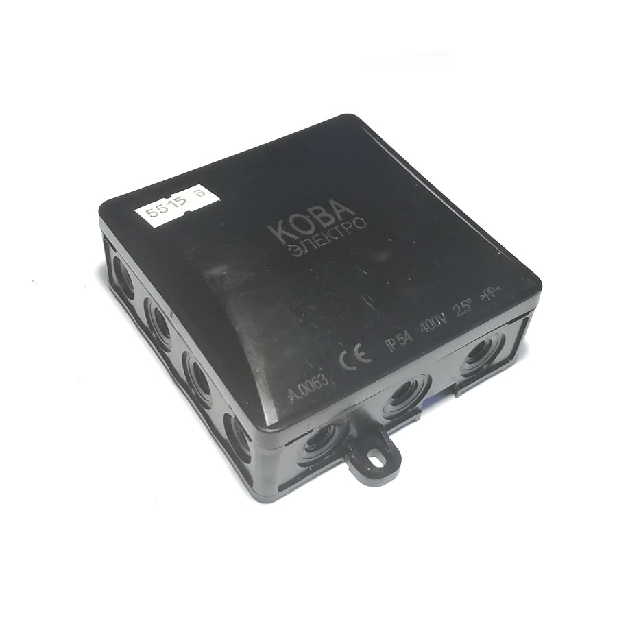 Коробка розп. КОВА Р15 94(117,2)х94,5х40,5 IP54 чорна