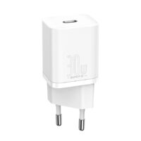 Мереж. заряд. пристр. 65W 2 USB Type-С+USB + Кабель Type-C to Type-C 100W 1m білий GaN5 Pro Baseus