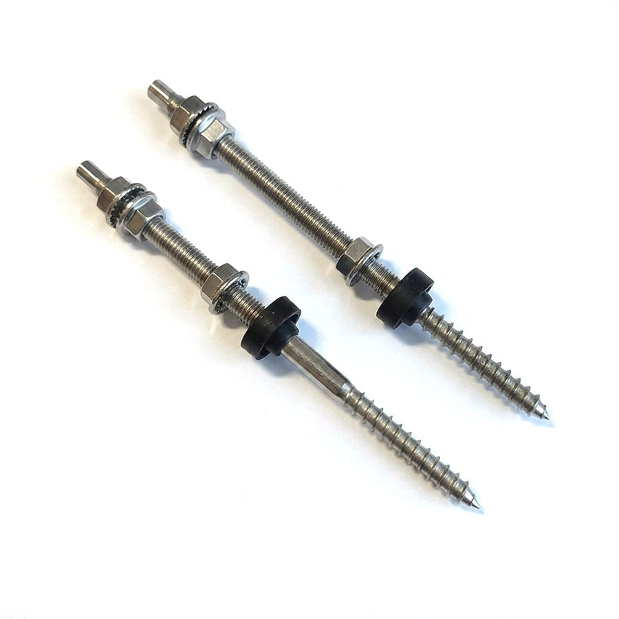 Нерж. гвинт-шуруп М10х200+3 гайки,EPDM компл.ART 9211 A2 SW7+DIN6923(х3)+9082EPDM