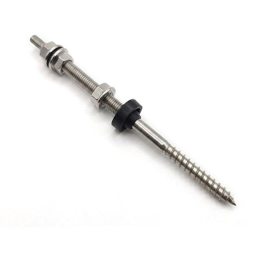 Нерж. гвинт-шуруп М10х200+3 гайки,EPDM компл.ART 9211 A2 SW7+DIN6923(х3)+9082EPDM