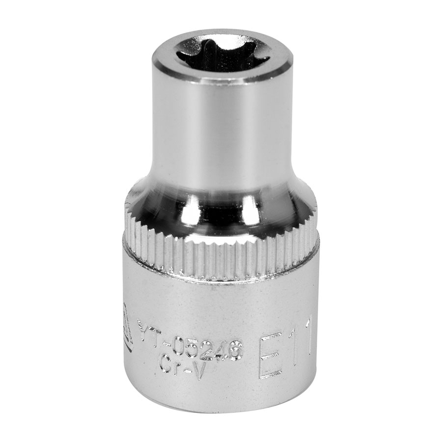 Головка торцева: “TORX” E11, квадрат – 1/2″, CrV, DIN 2124 YATO