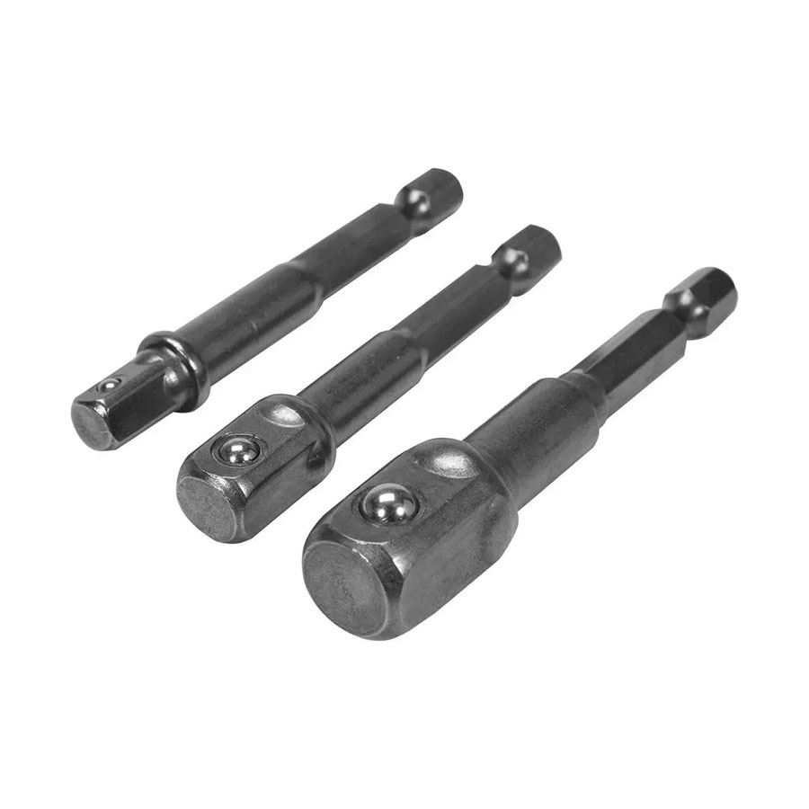 Тримачі адаптери торцевих головок НЕХ 1/4″-1/4″, 3/8″, 1/2″ 3шт YATO