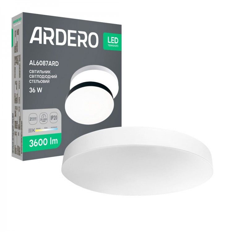 Світлодіодний накладний світильник Ardero AL6087ARD TREND 36Вт білий
