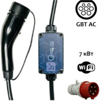 Зарядний пристрій EVEUS M32 GBT Light 7.4кВт 32А Зарядний пристрій EVEUS Type-2 PRO 11кВт 3х16А 380В