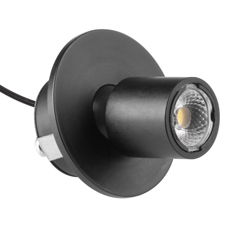 Світ-к LED POINT MINI, DC12В, 0.5W, 40 Lm, 4000К, кабель mini AMP 2 м, чорн.
