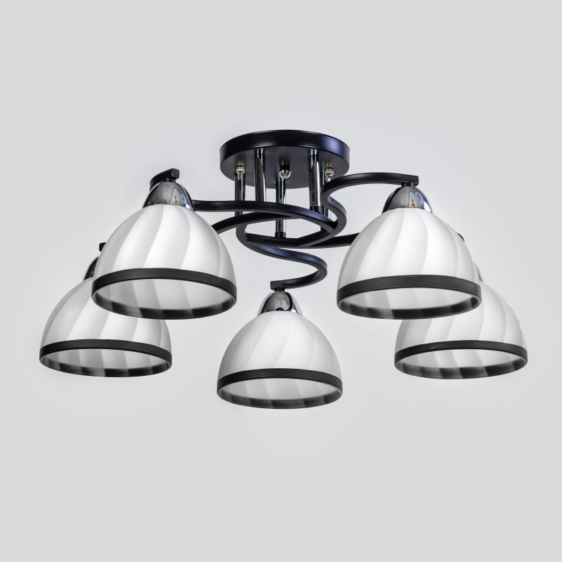 Люстра SH-8098/5 CR+BK 560*560*220 E27*5