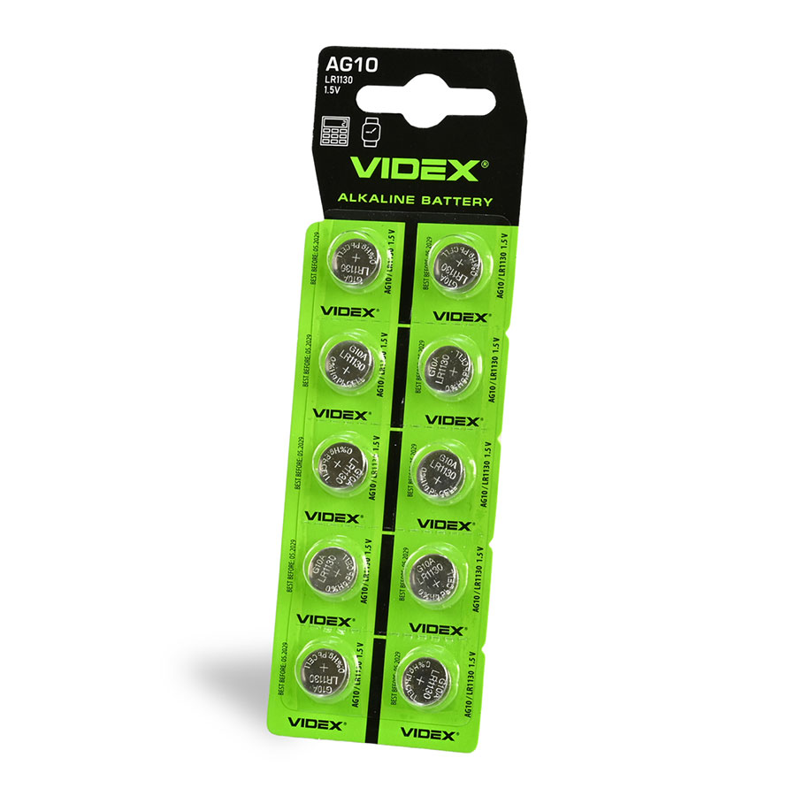 Батарейка годин. AG10/LR1130 BLISTER CARD,AG10/10B/1.5V