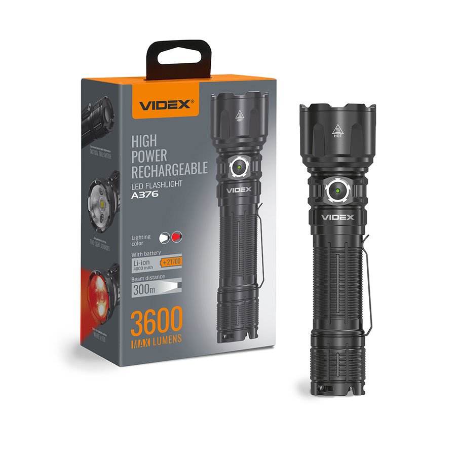 Ліхтарик LED 3600Lm 5000K VIDEX VLF-A376