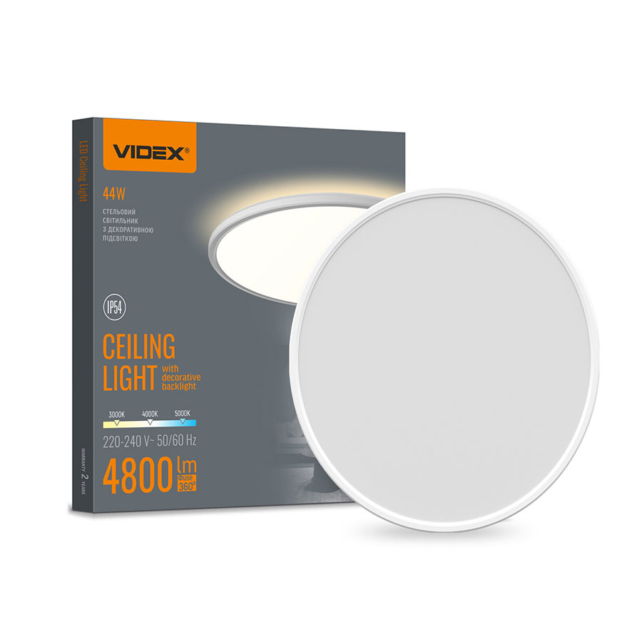 Св-к LED накл.круг. 44W 4800 Lm 3000K-4000K-5000K 220V біл., VL-DL5R-44CW