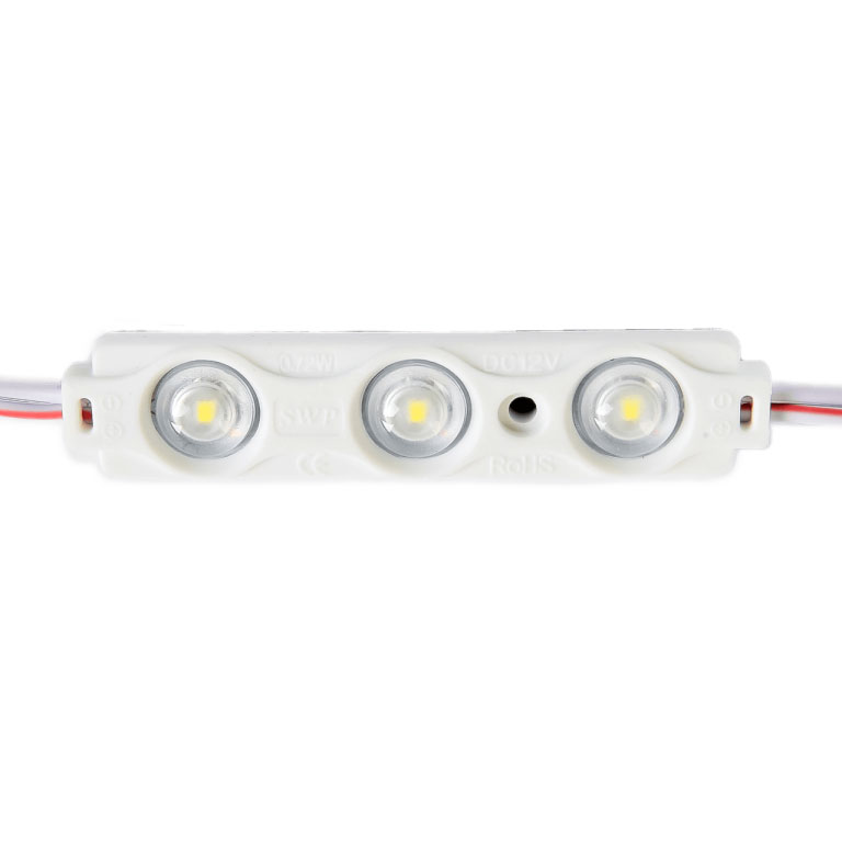 LED-модуль лінза 3LED 0,7Вт 12V 2835led IP65 помаранчевий OPTX