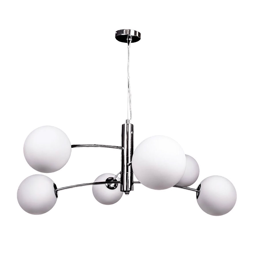 Люстра P9-2777/6/CH Chomre/white ball
