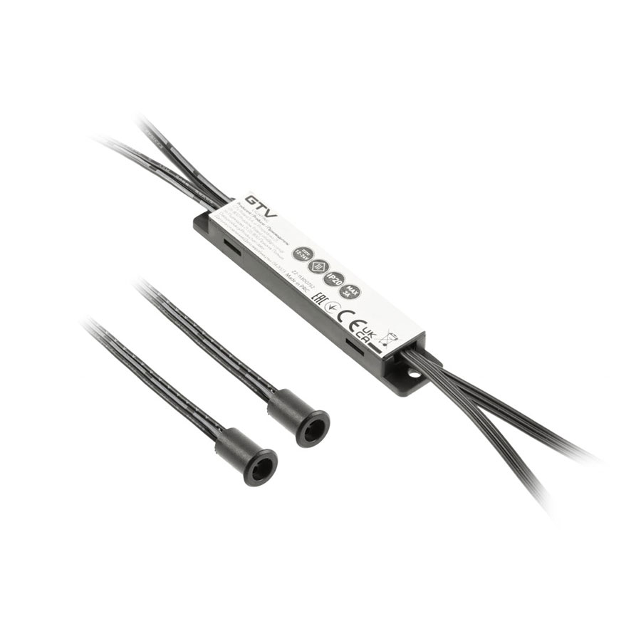 Вимикач безконт. MICRO 36W 12V, 2 датч., кабель 2м і 1,2м, чорн.