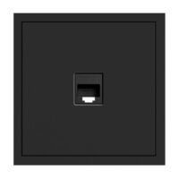 Розетка 1-на комп. RJ-45 Cat.5e чорна Ardero Soft ER151PC-B Вимикач 2кл. з підсв. білий Ardero Soft EV112L-W