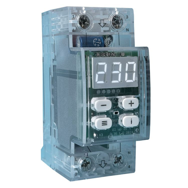 Реле напруги 1ф 40A D2-40t прозоре з термозах. ZUBR LIMITED
