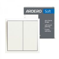 Вимикач 2кл. з підсв. білий Ardero Soft EV112L-W