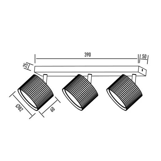 Світ-к накл. поворот., 3*GX53 Wave Spot Base біл. 99728 Світ-к накл. поворот., 3*GX53 Wave Spot Base біл. 99728