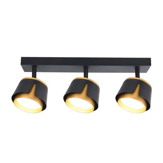 Світ-к накл. поворот., 3*GX53 Spot Flora Base чорн.золот 99735 Світ-к накл. поворот., 3*GX53 Spot Flora Base чорн.золот 99735