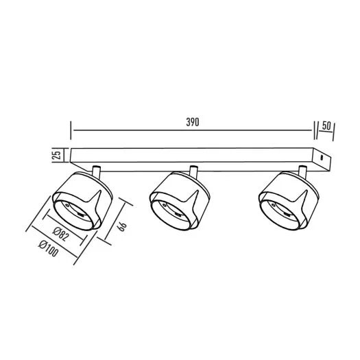 Світ-к накл. поворот., 3*GX53 Spot Flora Base чорн.золот 99736 Світ-к накл. поворот., 3*GX53 Spot Flora Base чорн.золот 99736