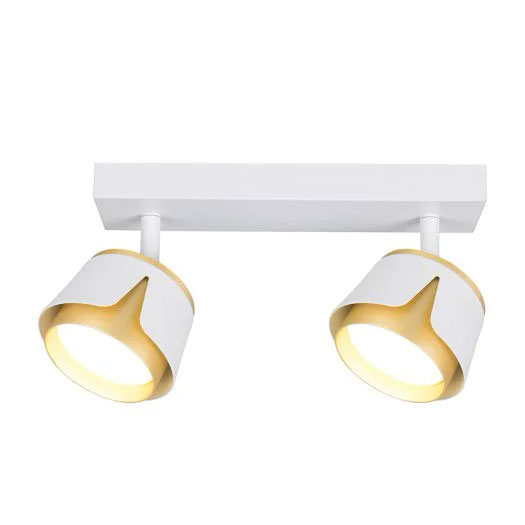 Світ-к накл. поворот., 2*GX53 Spot Flora Base біл. золот 100476 Світ-к накл. поворот., 2*GX53 Spot Flora Base біл. золот 100476