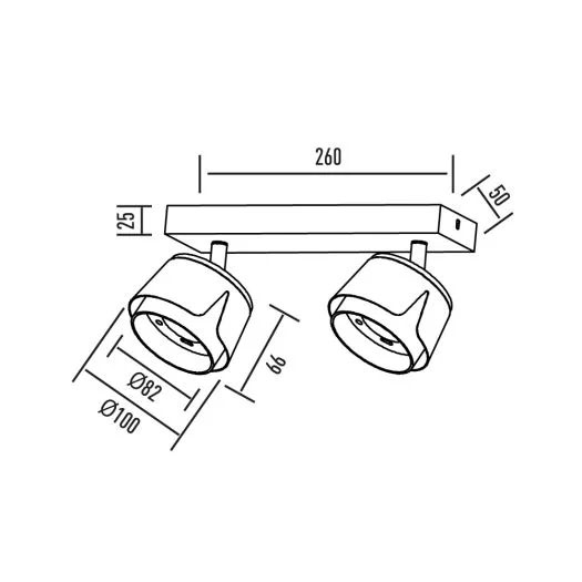 Світ-к накл. поворот., 2*GX53 Spot Flora Base біл. золот 100477 Світ-к накл. поворот., 2*GX53 Spot Flora Base біл. золот 100477