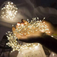 Гірлянда лінійна 22м. 220 LED 230v білий теплий, чорний провід
