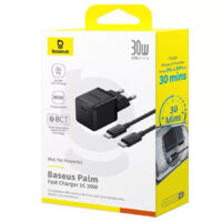 Мереж. заряд. пристр. 65W 2 USB Type-С+USB + Кабель Type-C to Type-C 100W 1m білий GaN5 Pro Baseus