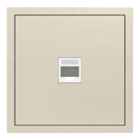 Розетка 1-на комп. RJ-45 Cat.5e шампань Ardero Soft ER151PC-C Вимикач 1кл. з підсв. шампань Ardero Soft EV111L-C