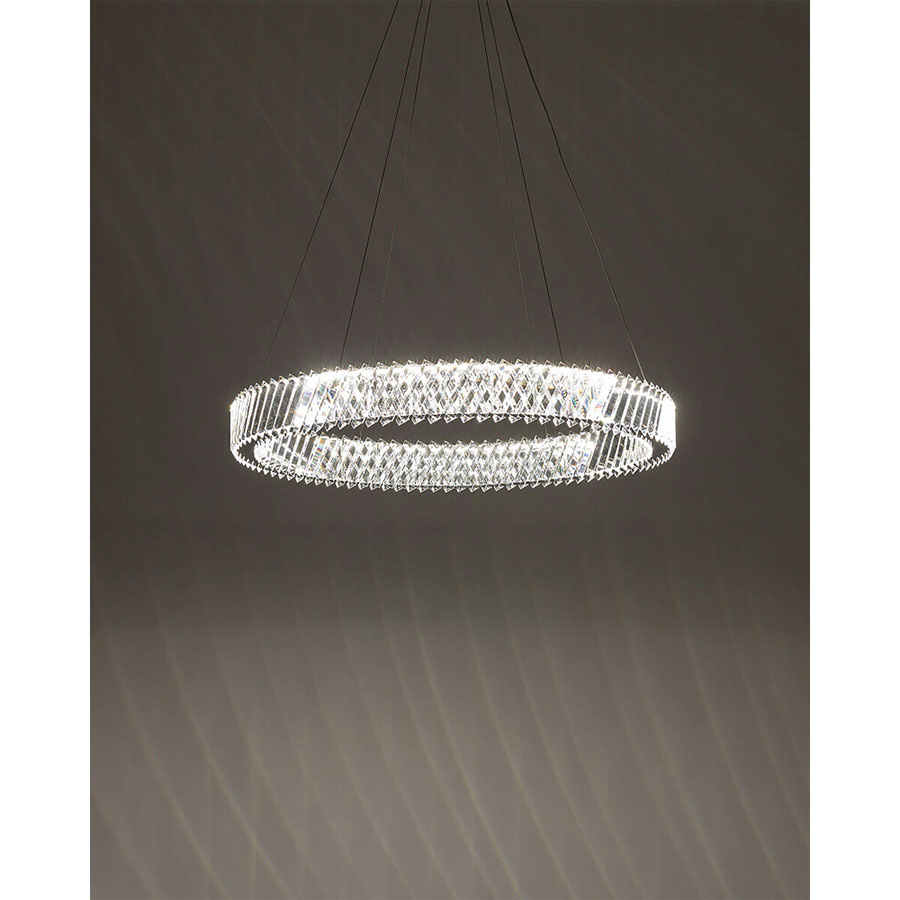 Підвісний світильник, люстра Nowodvorski 11706 Luxora Round LED 1x38W 3000K 3400Lm IP20 хром