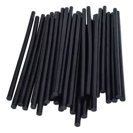 Термоклей тонкий діам 7мм, L=200мм чорний Taiwan 1уп=1кг=132шт