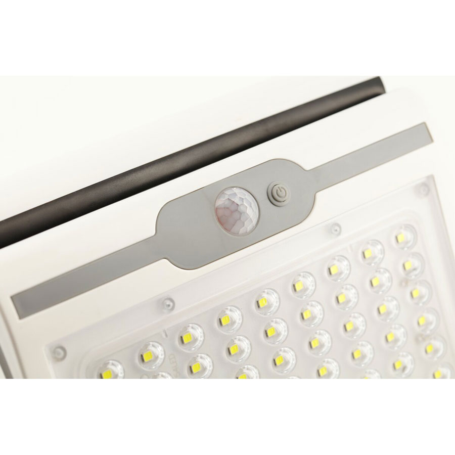 Прожектор LED на соняч. батареї з датч.руху/сутінків 300Lm, 1800mAh, 6400K, IP44 бiлий RAMOS