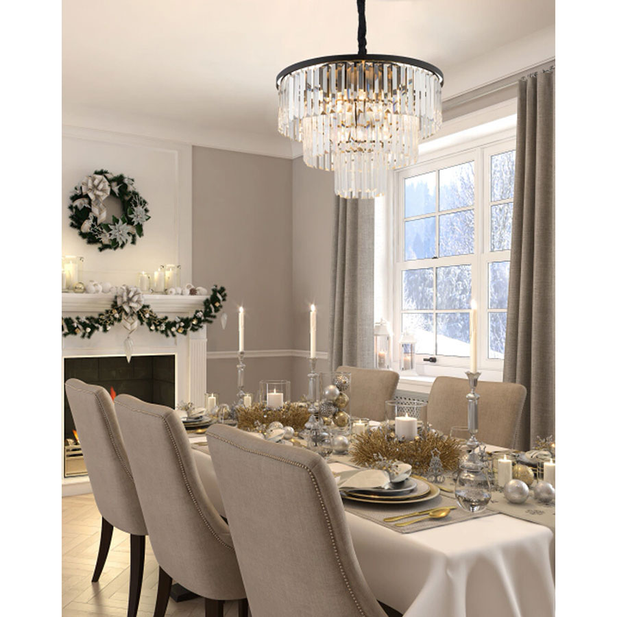 Люстра Nowodvorski 7616 Cristal M E14 9x25W IP20 чорна