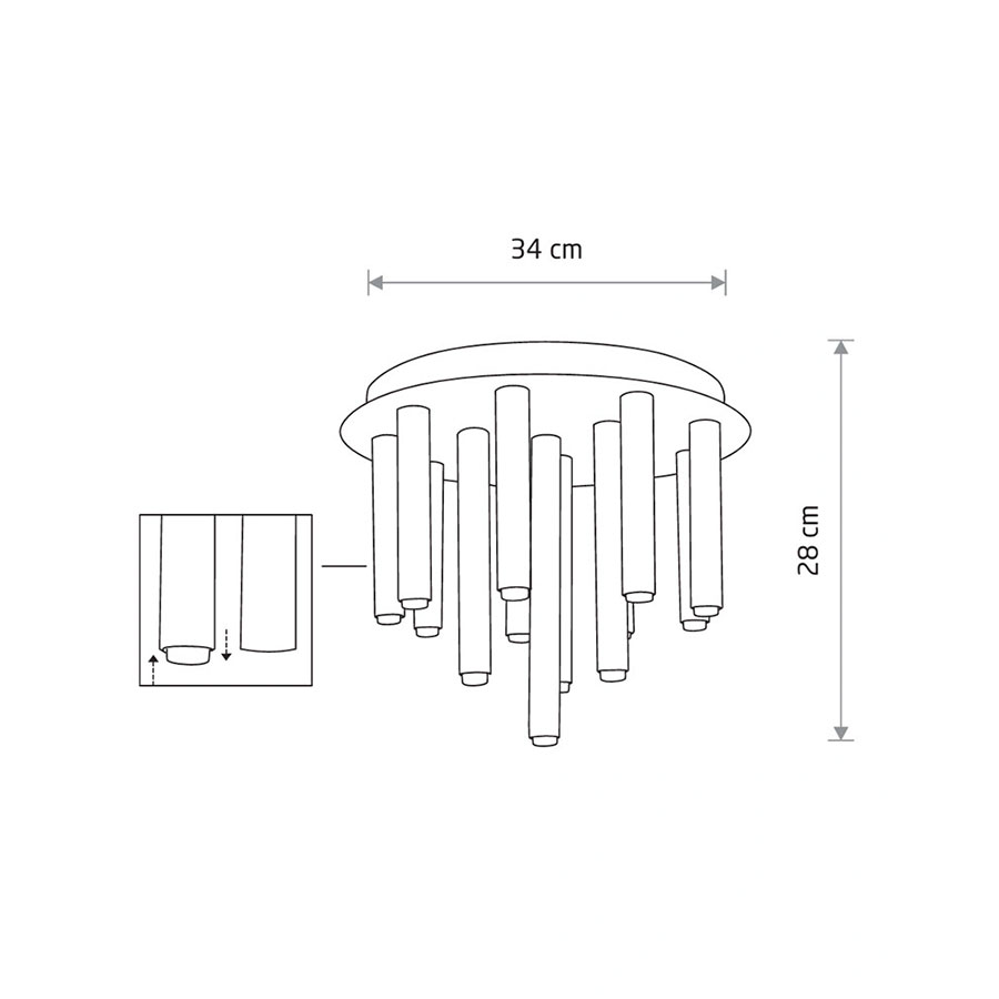 Люстра Nowodvorski 8355 Stalactite G9 13x10W IP20 чорна