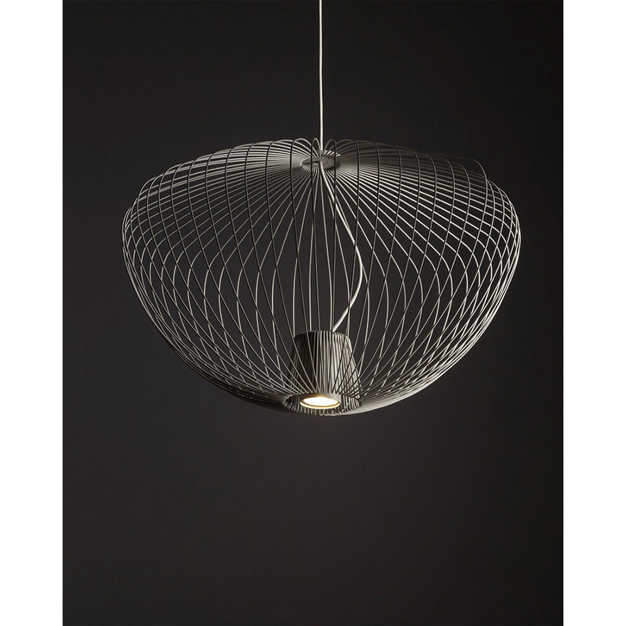 11244 Підвісний світильник Nowodvorski PUMPKIN M SILK GRAY PL