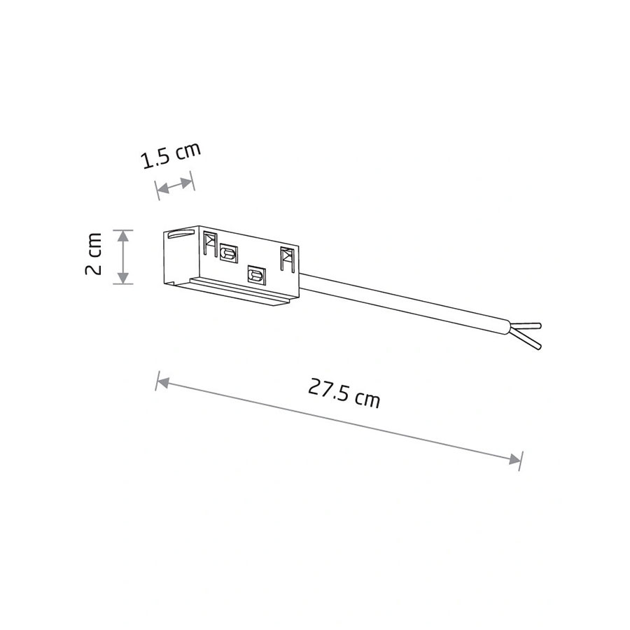 11621 Ввід живлення Nowodvorski LVM OUTSIDE POWER SUPPLY CONDUCTIVE MODULE WHITE CN